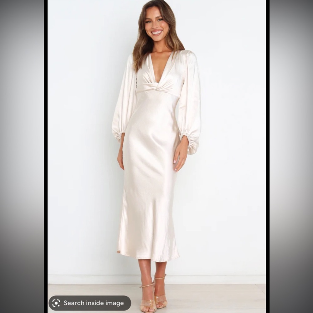 Petal + pup grace dress champagne